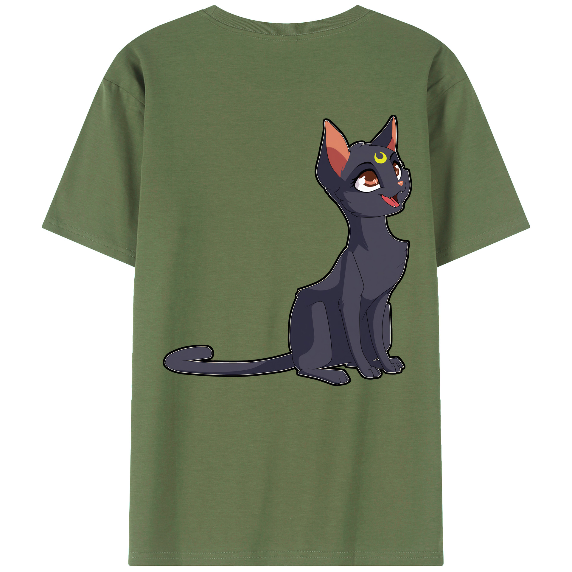 （画像用） 美少女戦士セーラームーン Sailor Moon 綿100％ メンズ半袖Tシャツ（バックプリント） 通気性